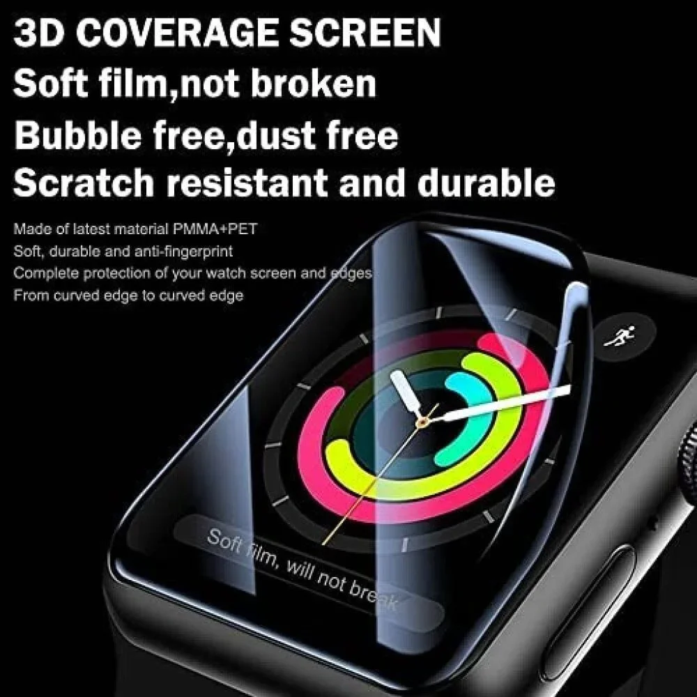 2pc PMMA Screen Protector Easy Installation Kit Included for Apple Watch 3/2/1